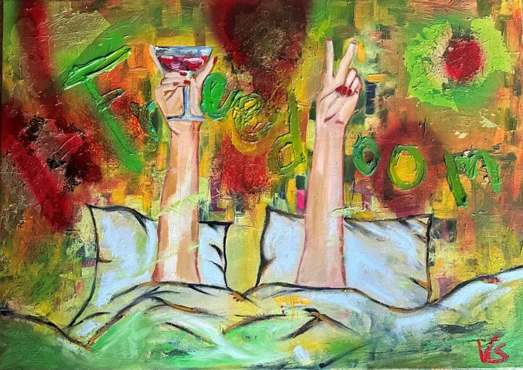 Freedom 2023 Oil painting 50x70 by Valentina Sico