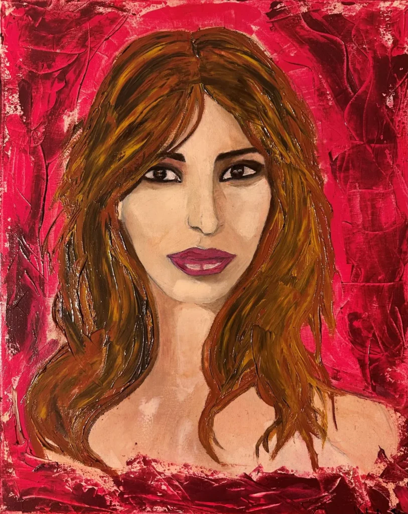 Self Portrait 2022 Oil painting 50x40 by Valentina Sico