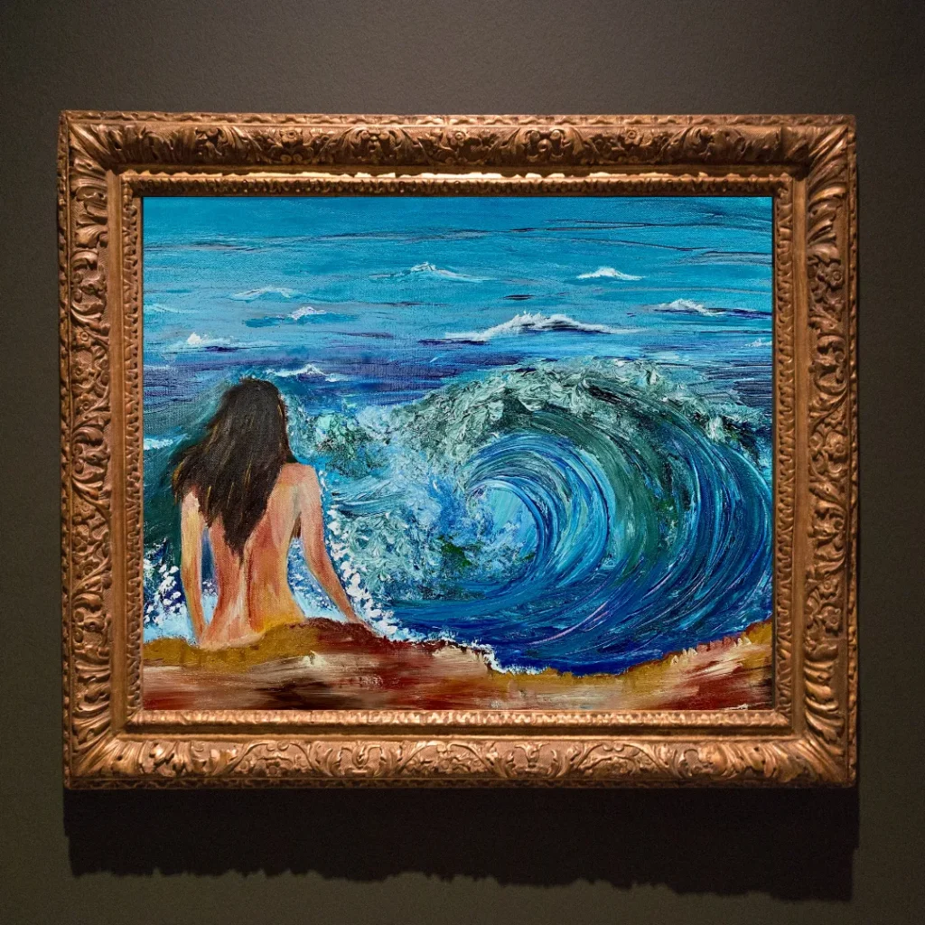 The sea woman 2022 Oil painting 70x50 by Valentina Sico 