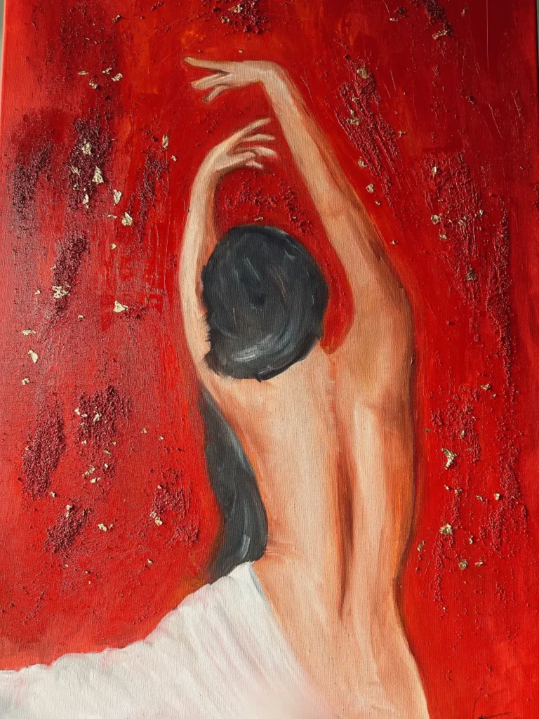 Woman's body 70x50 Acrylic painting 2024 by Valentina Sico 
