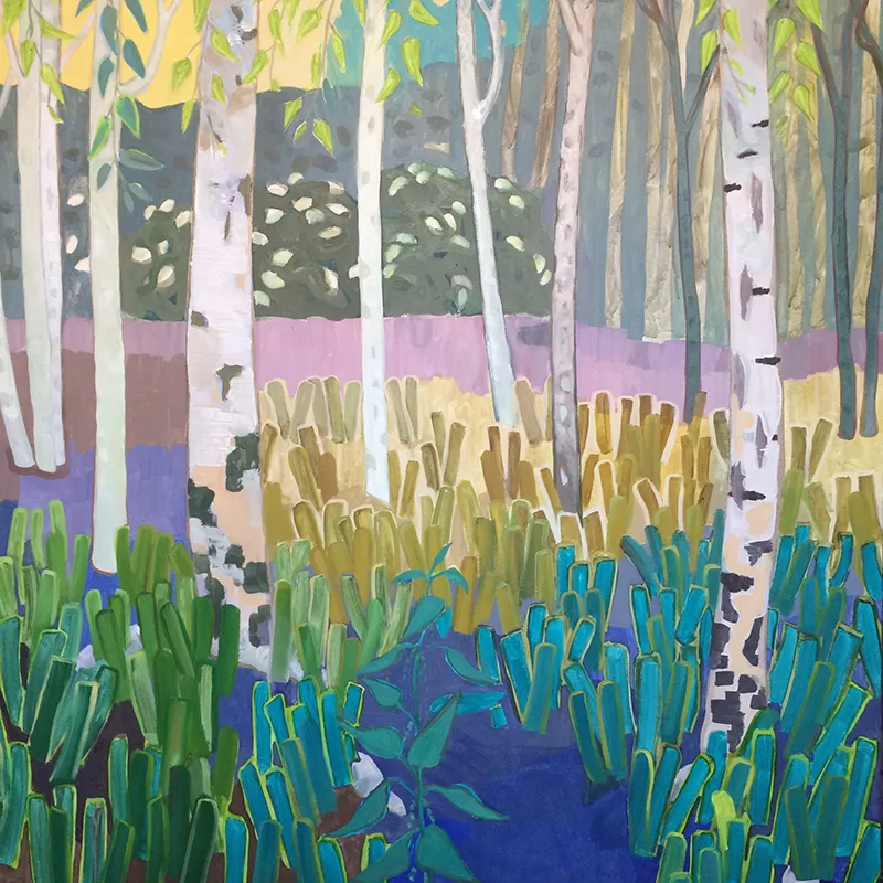 Cornelia Zabinski Forest XXIV 120x120 Tempera