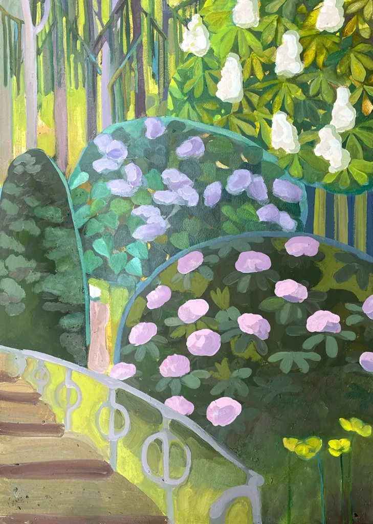 Cornelia Zabinski Im Park 7 Eitempera und Öl 70x50