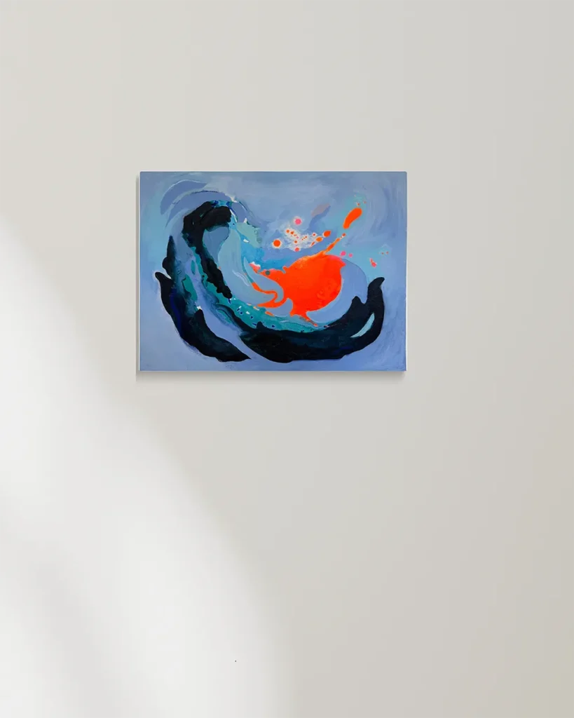 Kim Luginbühl Embrace 40X50cm ON FIRE SERIE