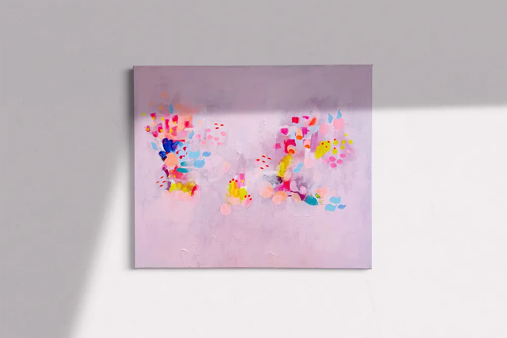 Kim Luginbühl Petals 70x60cm Desert on rose Serie Mockup