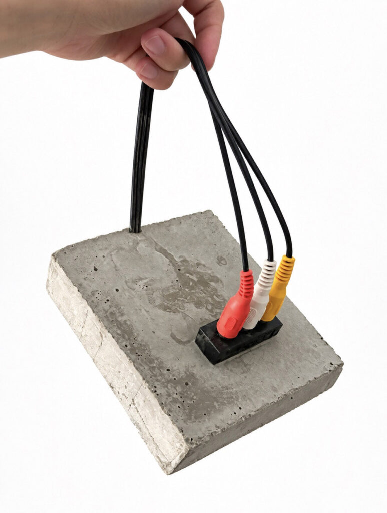 Our Tragic End: Crunchy Cookies/ Burnout/ Family Album/ Suadiye, From the ongoing series Our Tragic End, 2026, Concrete and mixed media, 12 × 12 × 3 cm (each)