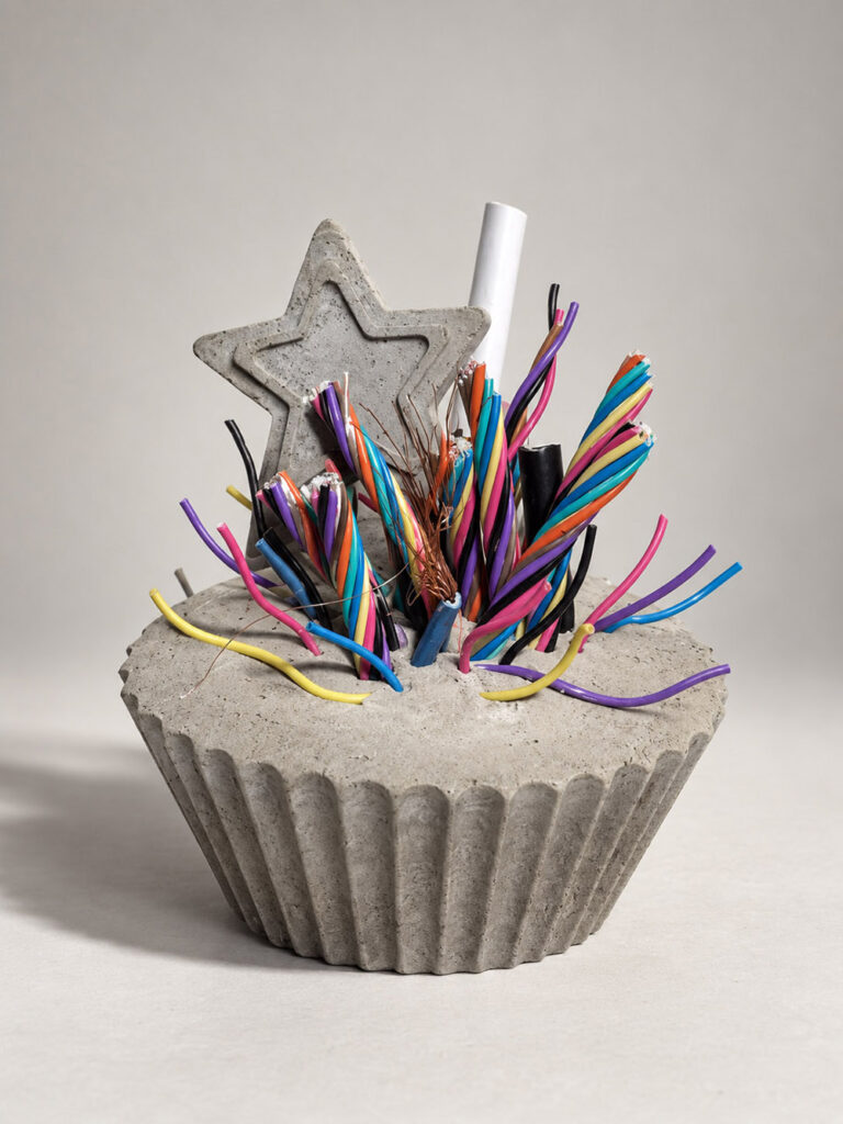 Our Tragic End: Yummy Cupcakes From the ongoing series Our Tragic End, 2026 Concrete and mixed media, dimensions variable