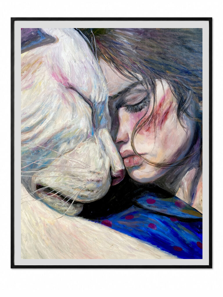 Heartbreak by Anna Dart, acrylic on canvas, 80 × 100 cm, 2025. In a private collection in Germany