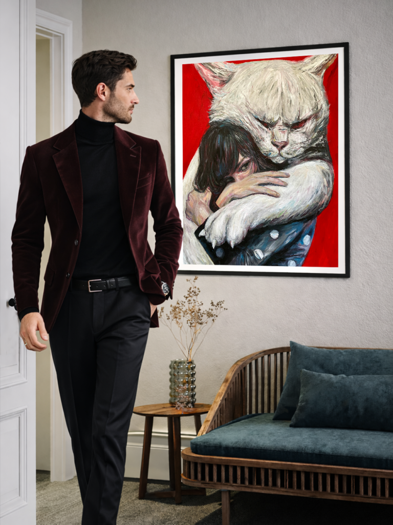 Animal Instinct 41 by Anna Dart, acrylic on canvas, 80 × 100 cm, 2026