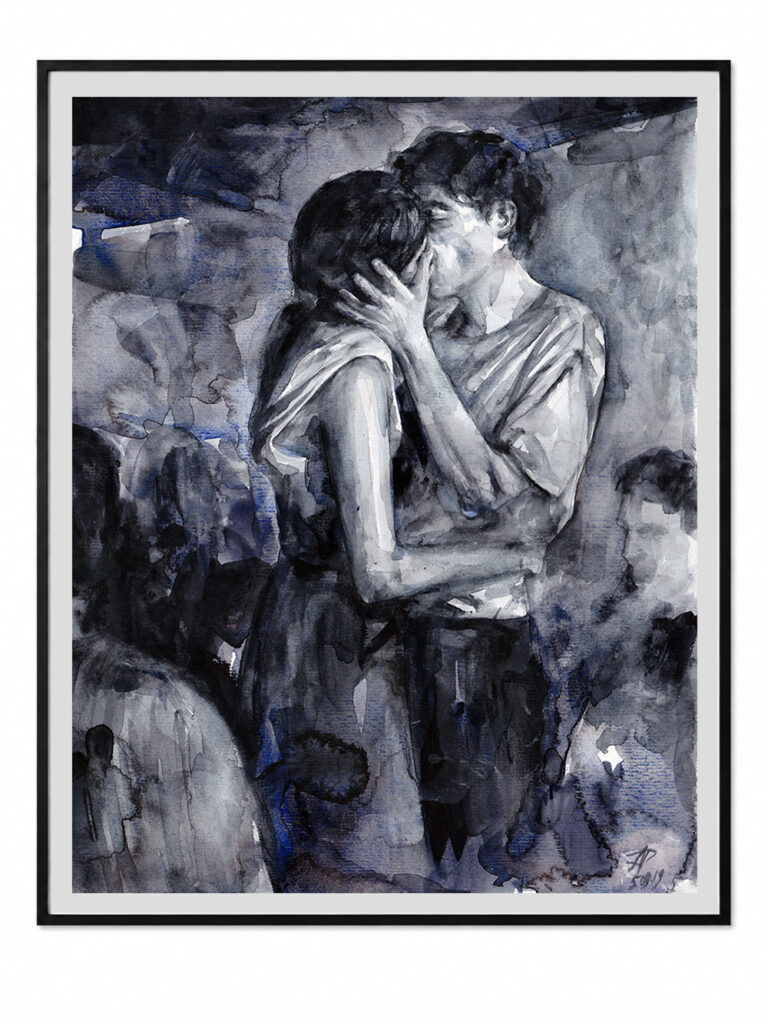 Living In Your World For A Day by Anna Dart, watercolour on paper, 30 × 40 cm, 2019