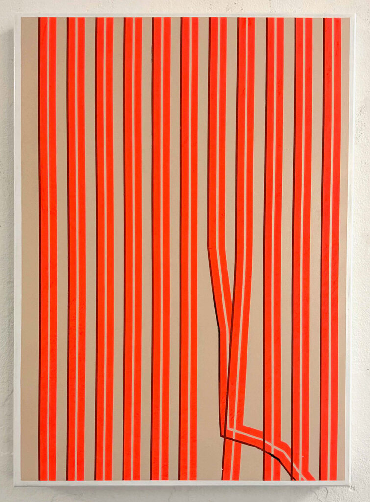 Phil Lofthouse Deviation Report, 2025 Oil & acrylic on canvas 50 x 70 cm