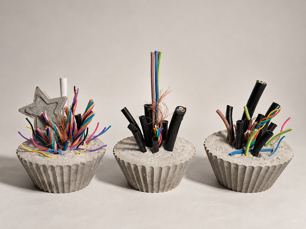 Our Tragic End: Yummy Cupcakes From the ongoing series Our Tragic End, 2026 Concrete and mixed media, dimensions variable